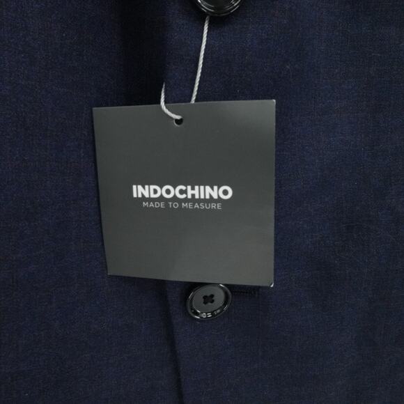 Indochino Sport Coat 40r Blue Wool Silk 2 Button Notch Lapel Made To Measure - Picture 14 of 14